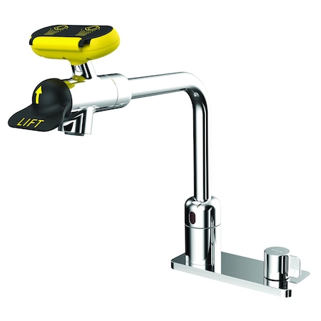 Speakman AC Pwrd Sensor Eyewash Faucet W/ 8" Spout, Manual Override & 1070 TMV SEF-18207-8-TMV